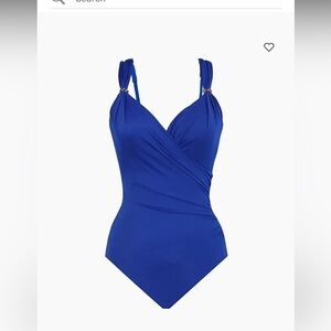 MiracleSuit Razzle Dazzle Scoop Back Underwir Siren Blue One-Piece Swimsuit Sz 6